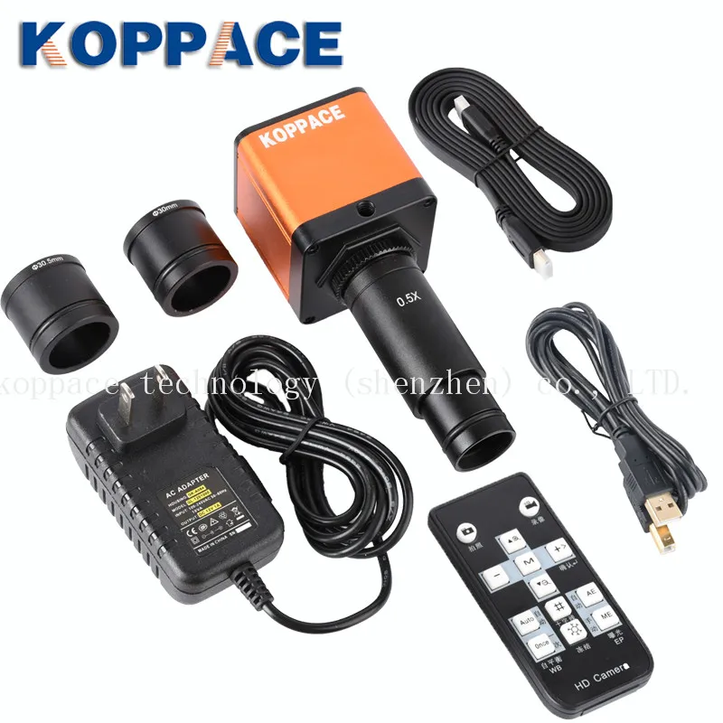  KOPPCE 16 million pixel0.5X Electronic EyepieceHDMI microscope camera232mm30mm und 305mm Adapterfor
