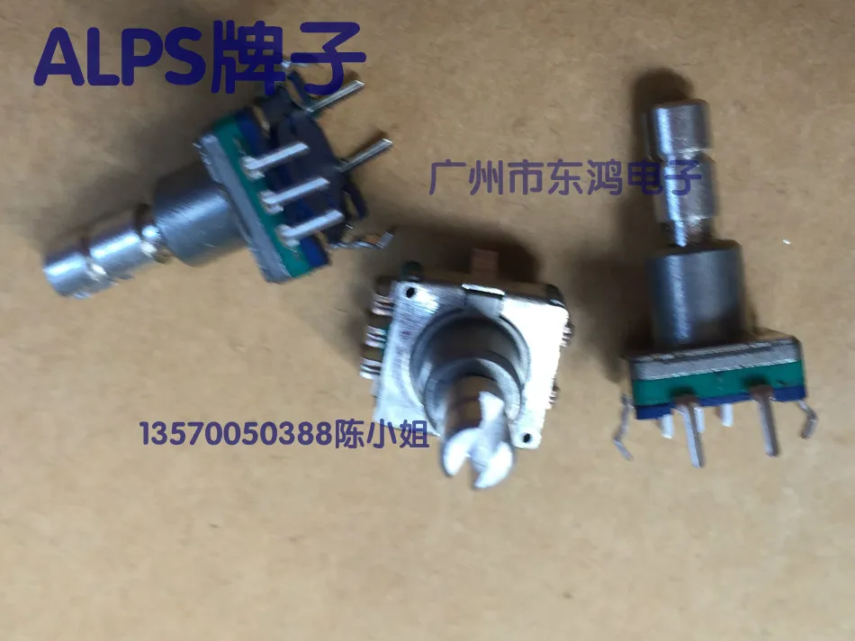 buy 2PCS LOT The Japanese Alps ALPS type EC11 encoder with switch 30 position number 15 pulse point split shaft 17mm