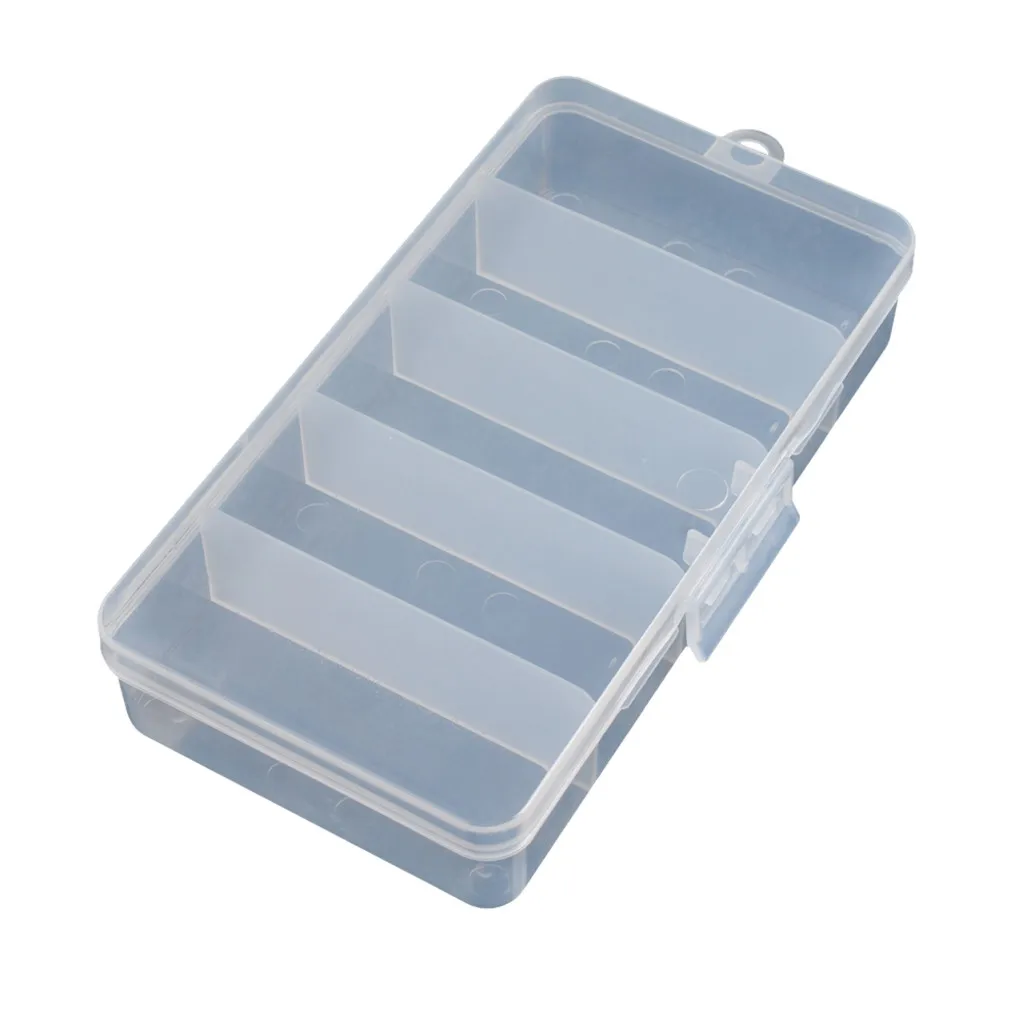 

Perimedes Plastic double sided tackle box Fishing Lure Bait Hook Tackle Storage Box Case Container5 Compartments#y30