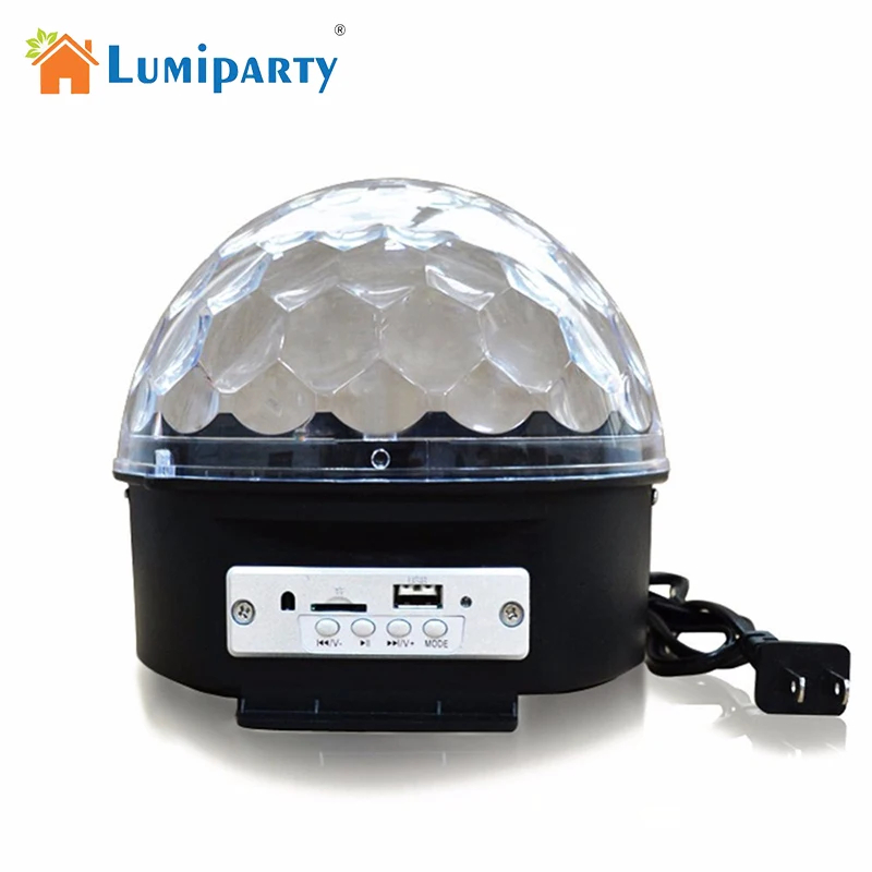 

LumiParty New Upgrade 9 Color Mp3 Bluetooth Music Led RGB with Music Crystal Magic Effect Ball Light DMX Disco Dj Stage Light