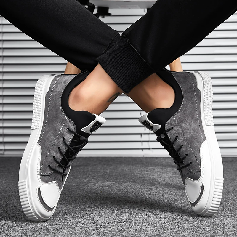 Chegada Warm gray 44 Moda Ocasionais Fur Tamanho Dos Homens Nova Black Sapatos Respirável Skate gray Mocasines 39 Confortáveis Sapatilhas khaki Formadores Lace Fur up De amp; black zUfqWdw4