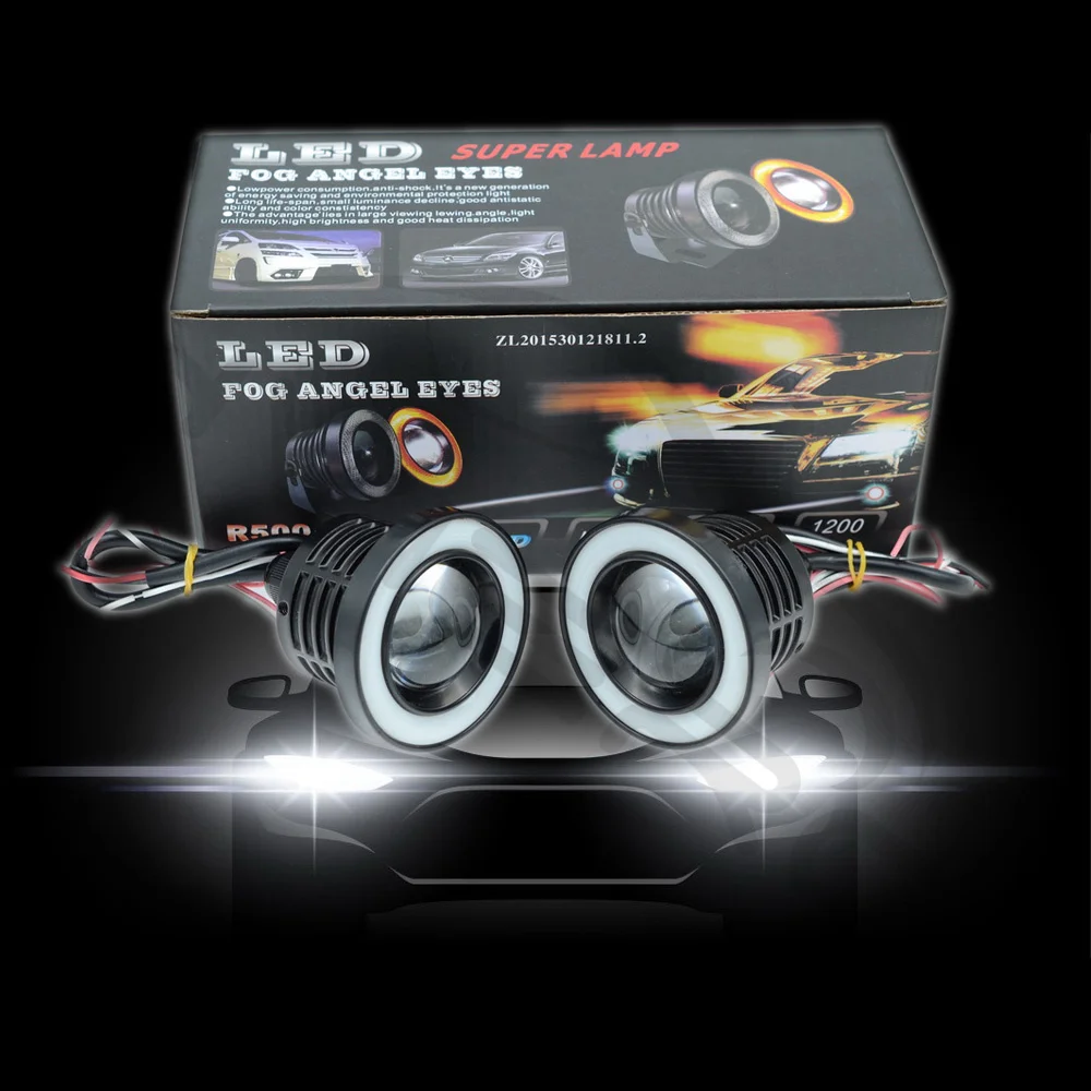 2X 3.5 3.0 2.5 inch COB led headlamp angel eyes drl hole ring Fog Lights lens Car Headlight Daytime running light 89mm 76mm 64mm 2X 3.5 3.0 2.5 inch COB led headlamp angel eyes drl hole ring Fog Lights lens Car Headlight Daytime running light 89mm 76mm 64mm