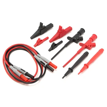 

Jiguoor Universal Multimeter Probe Lead Kit Banana Plug P1600B 10in1 Electronic Specialties Test Lead Kit Automotive Test Probe