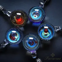 Новое поступление стеклянная подвеска с изображением галактики космическое стекло космическая подвеска с Туманностью для мужчин и женщин парные ювелирные изделия подарок на день Святого Валентина день рождения