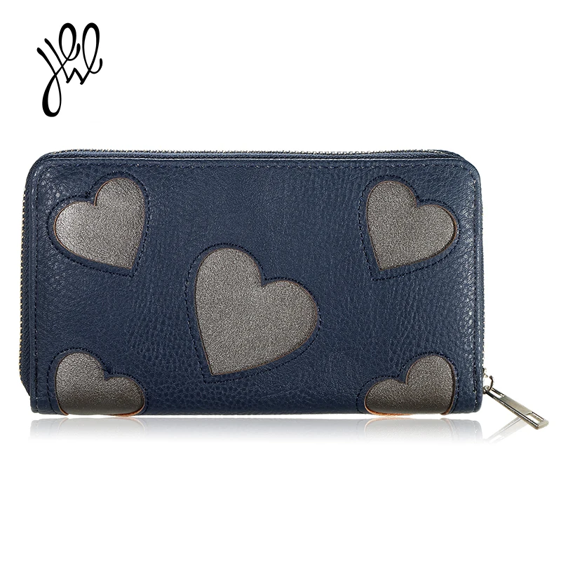 

Fashion Preppy Style Women Wallet Leather Long Lady Purse Money Wallet Candy Heart Pattern Wallets Coin Pocket Purse Sale 500556