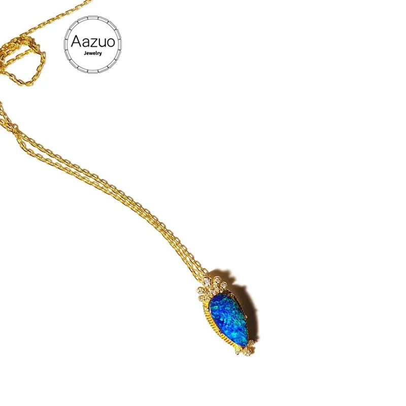 18k gold opal necklace