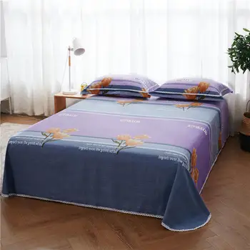 

New 1 Pcs Bed Set Quality Cotton Bed Sheet Flat Sheet King Queen Full King Size Bed Cover Pillowcase Mattress Cover Bedspreads