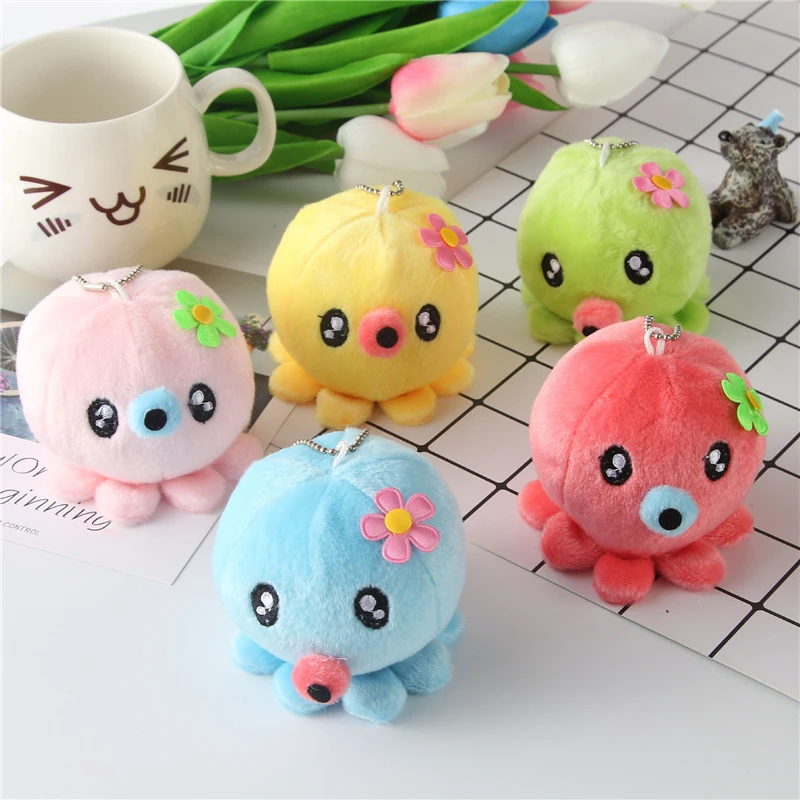 

1pc Cute Keychain Plush Mini Octopus Anime Keychain Car Key Keychains Keyring Holder Key Pendant for Bag Gifts for Women Kids
