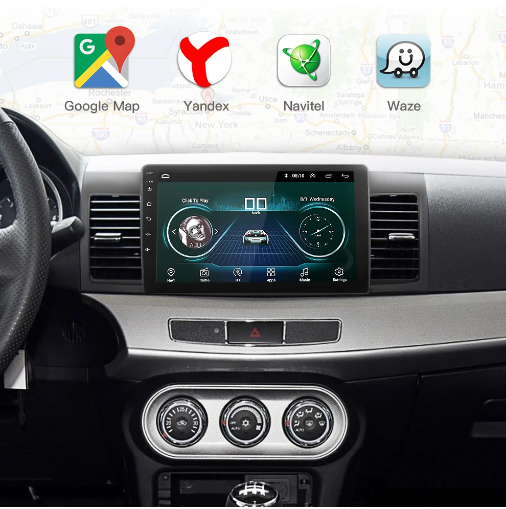 Discount 2DIN 10.2" Android Car Radio 2+16G for Mitsubishi lancer 1024*600 Quad Core wifi Bluetooth video audio Multimedia car dvd Stereo 7