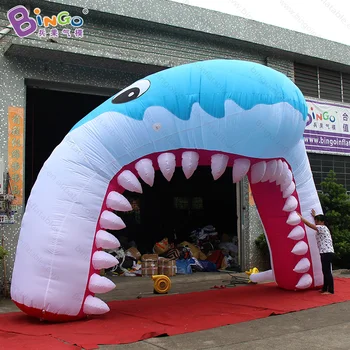 

6.5X4M Giant Entrance Inflatable Shark arch, large inflatable shark, inflatable shark tunnel for advertising-inflatable toy