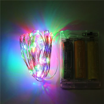 

2M 3M 4M 5M 10M 4.5V AA Battery Operated Sliver Wire LED String light Waterproof LED Fairy lights Holiday Christmas Lighting