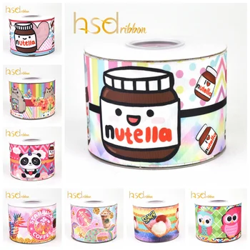 

HSDRibbon 3" 75mm food style heat transfer printed series Grosgrain Ribbon