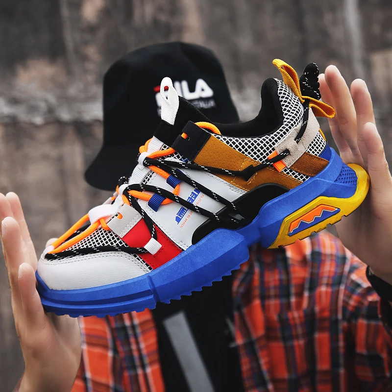 

2019 New Design Running Shoes Men Casual Wild Trend Street shoe Boy Outdoor Jogging Trekking Breathable Mesh Sneakers Zapatillas