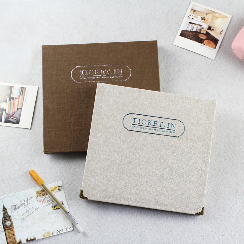 

Fashion Note Acceptance Book Various Ticket Receipt Collection Books Hand-made Album Insert Family Memory Record Scrapbook Album