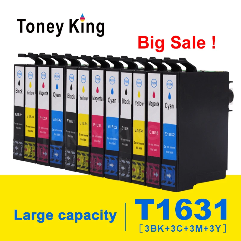 Совместимый чернильный картридж T1631 для принтеров Epson Φ WF 2010W 2750 2760 2630