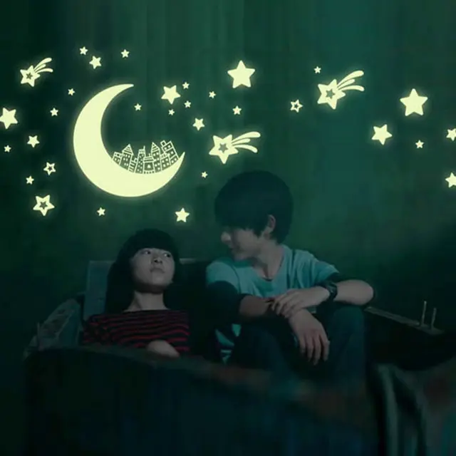 Brillan en La Oscuridad Estrellas Decration Casa Mural