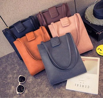 

Shoulder Bag for Women 2018 Handbags PU Casual Shopping Bags Large Capacity Casual Tote Simple Top-handle Hand Bags Solid