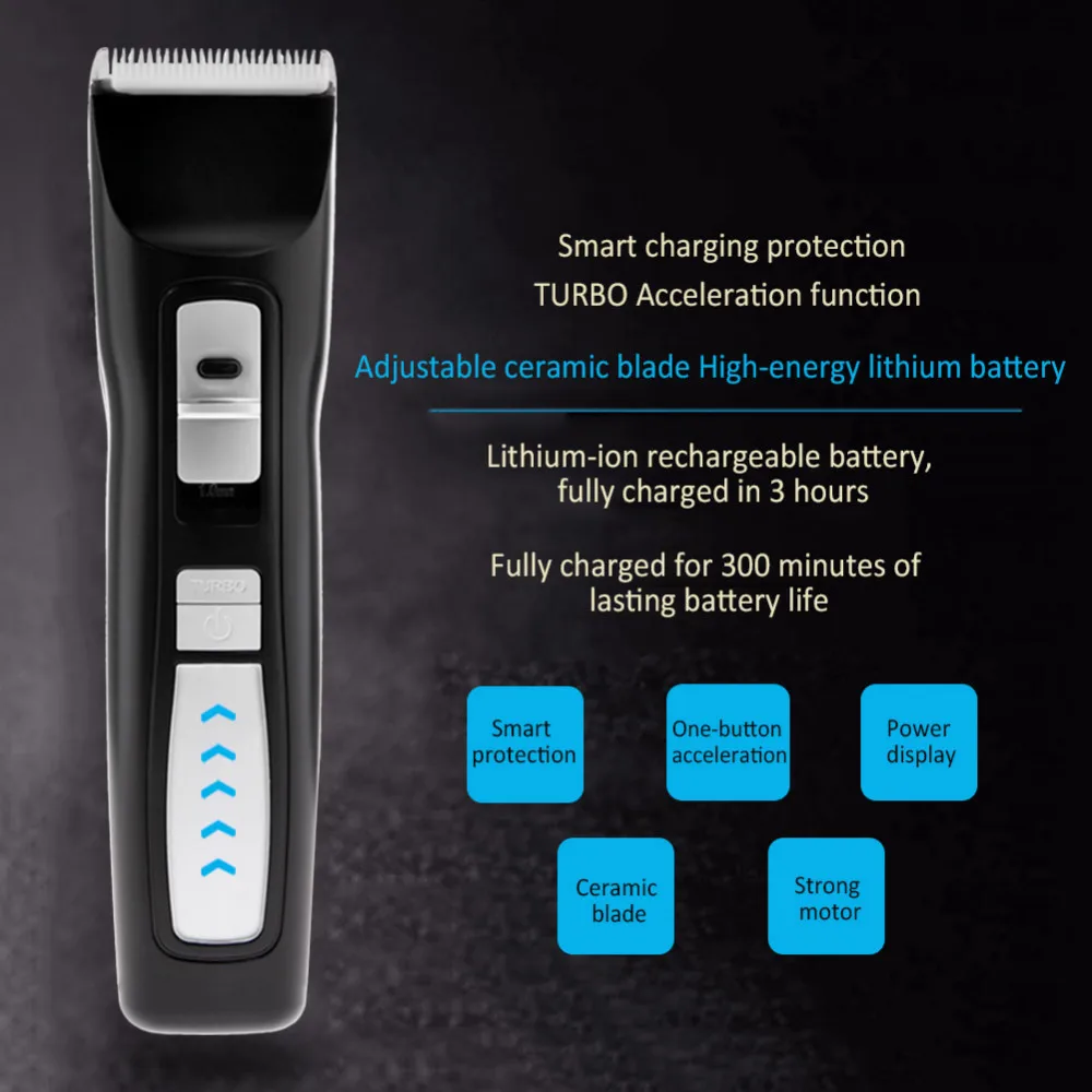 2 Speed Professional Pet Electric Clippers Pet Clipper Rechargeable