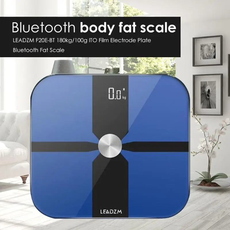 

Leadzm f20e-Bt 180kg/100g Ito Film Bluetooth Scale Fat Scale Blue Process And Quality Guarantee Brand Word-Of-Mouth