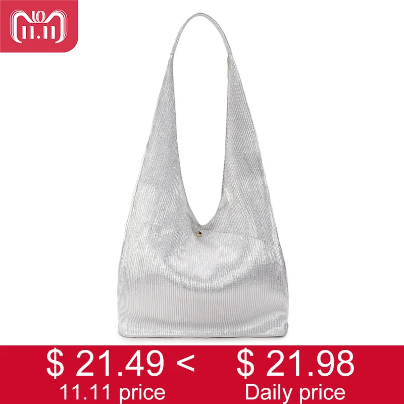 

Silver Hobo Women Bag Fashion Leather Big Shoulder Bags Female Large Handbag Ladies Tote Hand Bags for Women 2018 bolsos mujer