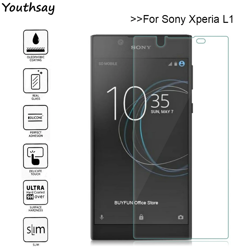 2 шт. закаленное стекло для sony Xperia L1 Защитная пленка экрана G3311 G3313 G3312 5 дюйма