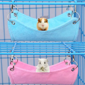

OWDBOB Pet Hamster Hammock Small Animals Rat Parrot Ferret Hamster Hanging Bed Cushion House Cage Accessories for Hamsters