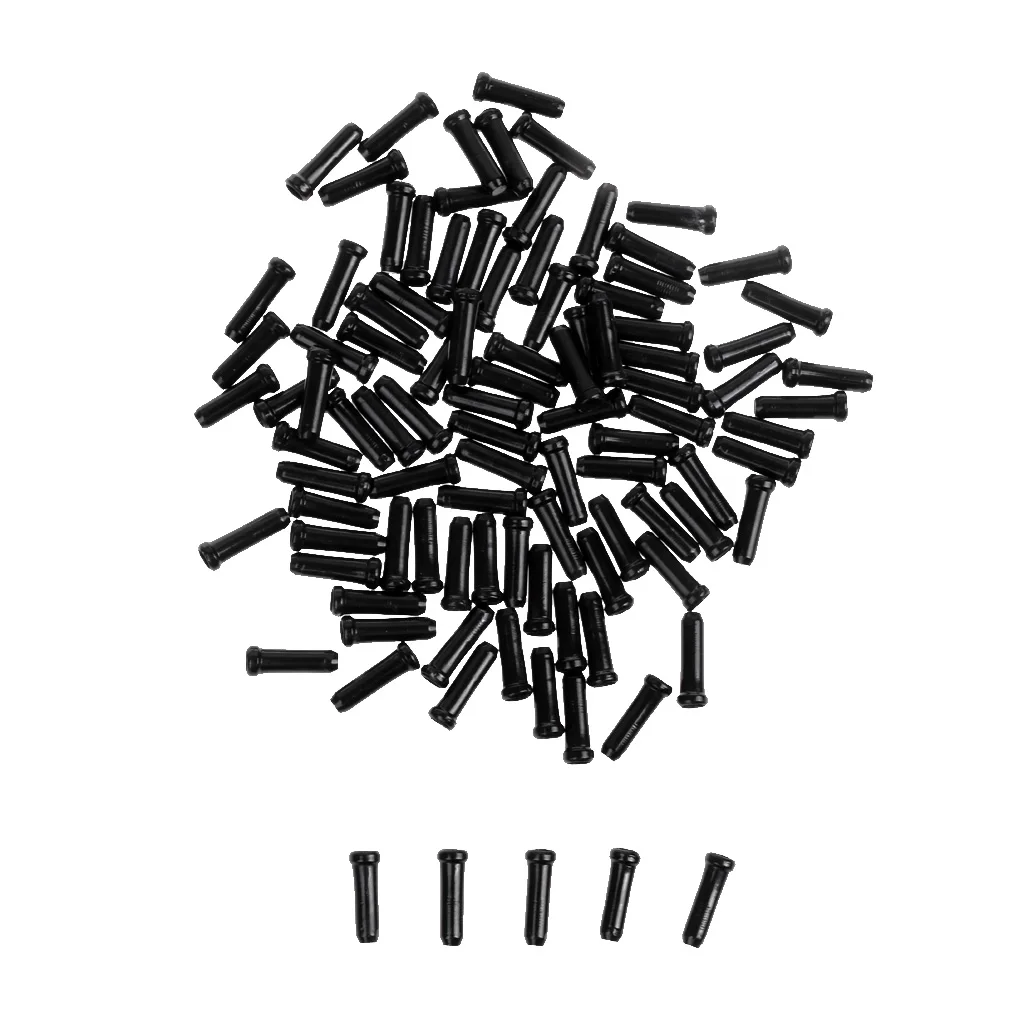 100pcs/set Bike Bicycle Brake Shifter Inner Cable Tips Wire End Cap Crimps