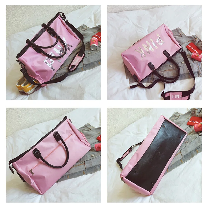 Розовые женские дорожные сумки, сумки, сумка на плечо, большая вместительность, модная сумка для багажа, дорожная сумка, складная посылка