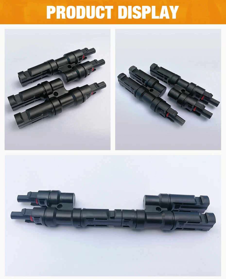 MC4 Connector 1 Pair Solar PV MC4 Multi Parallel Branch Connectors pv module panel connector Male & Female Solar Energy Adapter_07