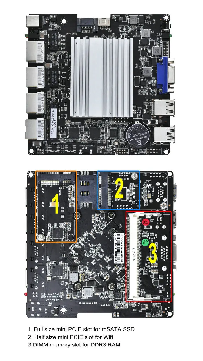 Безвентиляторный мини-ПК 4 LAN Порты и разъёмы Intel J1900 мини настольный компьютер Barebone 12 В Linux Pfsense NUC LAN DHCP DNS сервера маршрутизатор брандмауэра