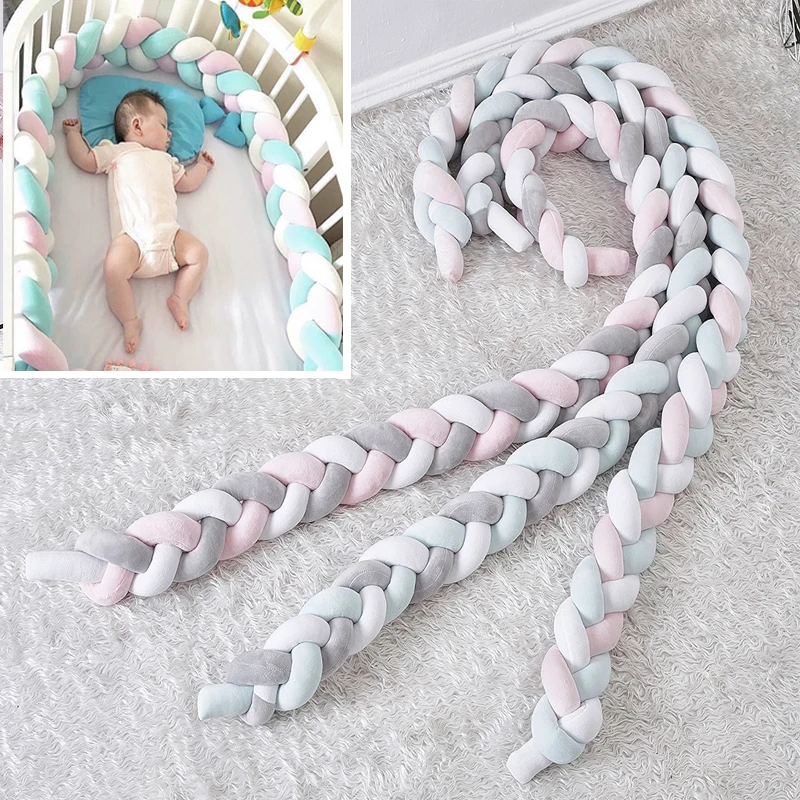 Креативная вязаная Подушка 200 см детская кроватка бумперлонная плетеная