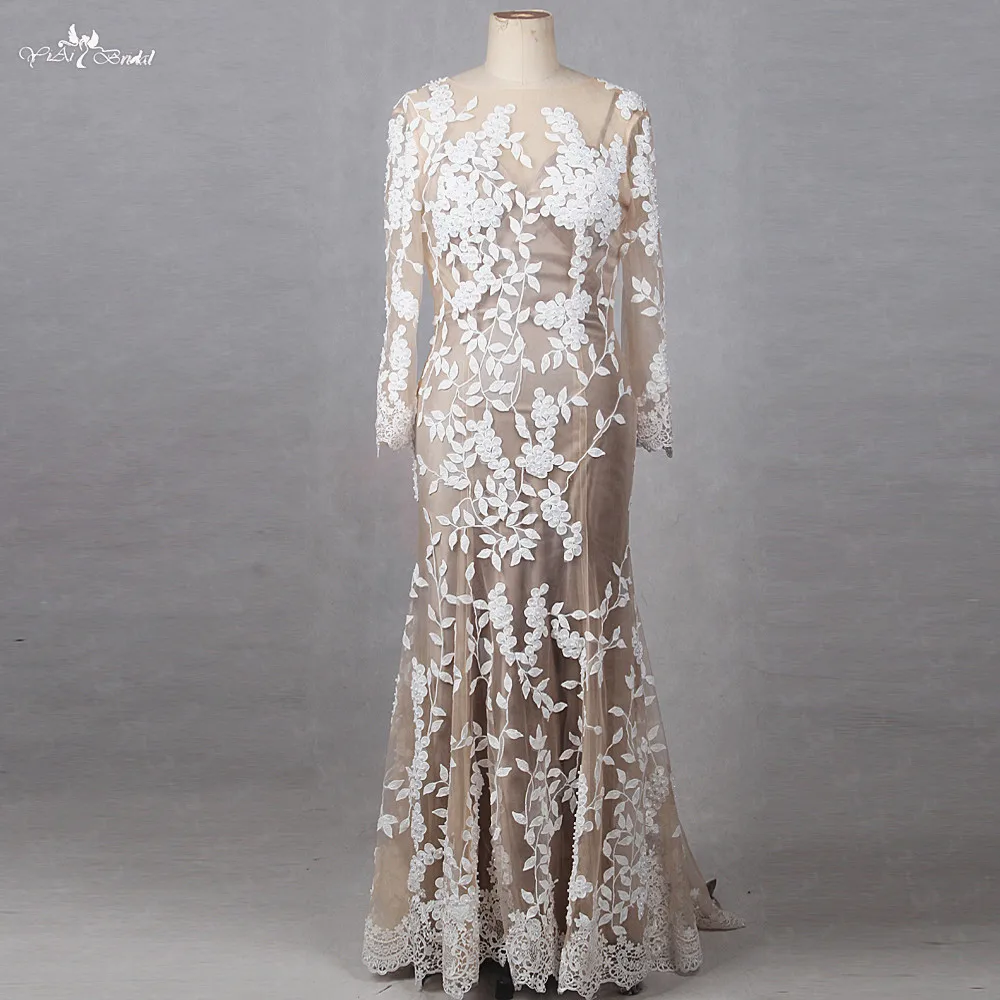 Wedding Dress With Leaf Design 10