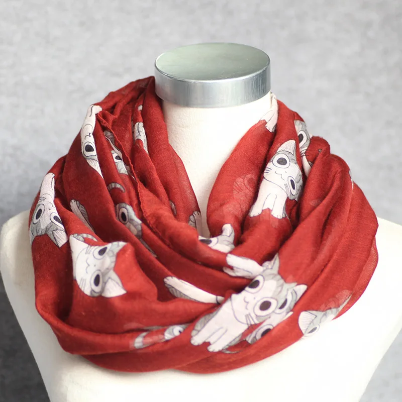 Шарф WINFOX Женский розовый милый|scarf for women|infinity scarffashion scarf |