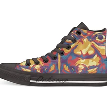 Луи Armstrong красочный портретный Дизайн Повседневная Высокая холщовая обувь кеды для Прямая