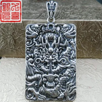 

s925 Sterling Silver Dragon brand men's Dragon Pendant Men domineering Thai Silver Dragon Pendant
