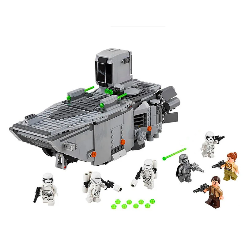 

Ausini 05003 Star Wars First Order Transporter Building Blocks Brick Compatible LegoIN Technic 75103 Playmobil Toys For Children