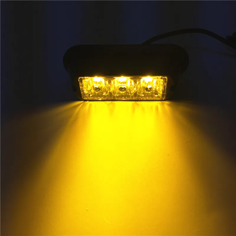 (2 шт./лот) DC12V/24V 3 LED водонепроницаемый желтый красный синий белый зеленый