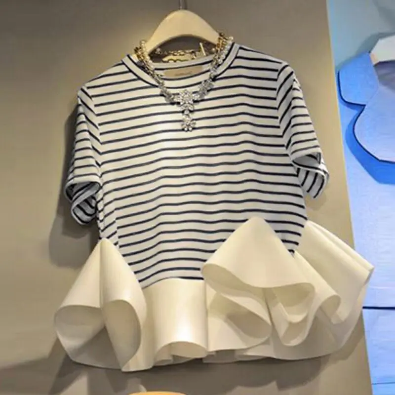 

SuperAen 2019 Spring and Summer New Fashion Women T Shirt Wild Cotton Korean Style T Shirt Female Round Neck Short-sleeved Tops