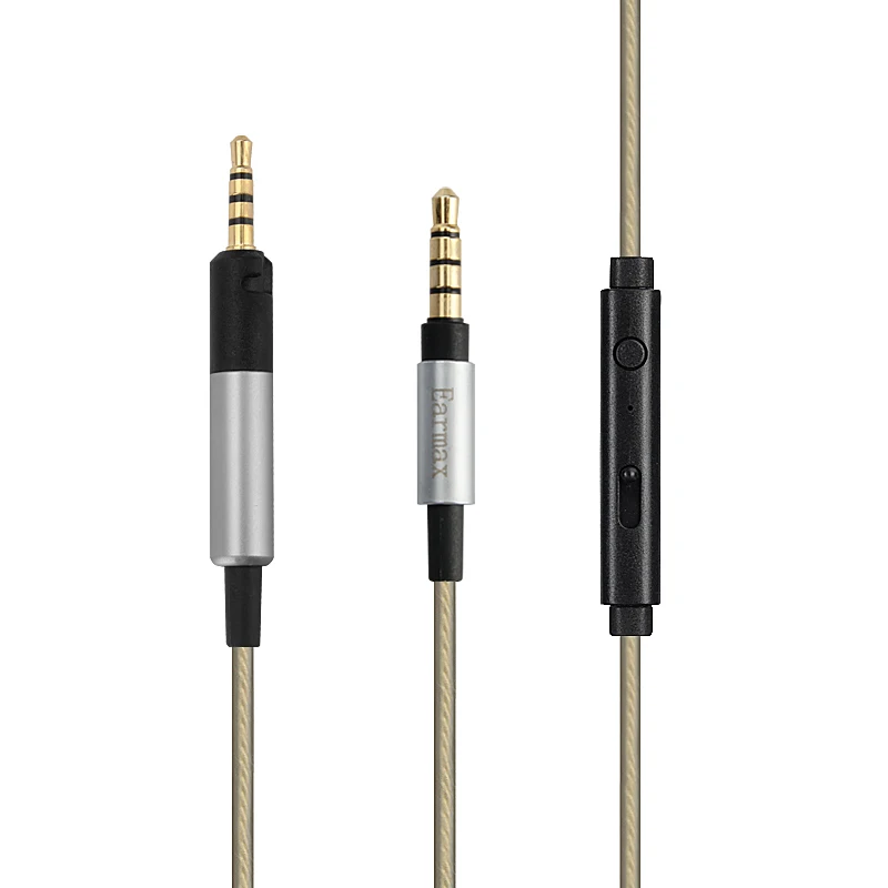  Di ricambio Audio Silver Cavo con il Mic A Distanza Per Sennheise HD 2.30i 2.30g HD 2.20 s Sopra/On