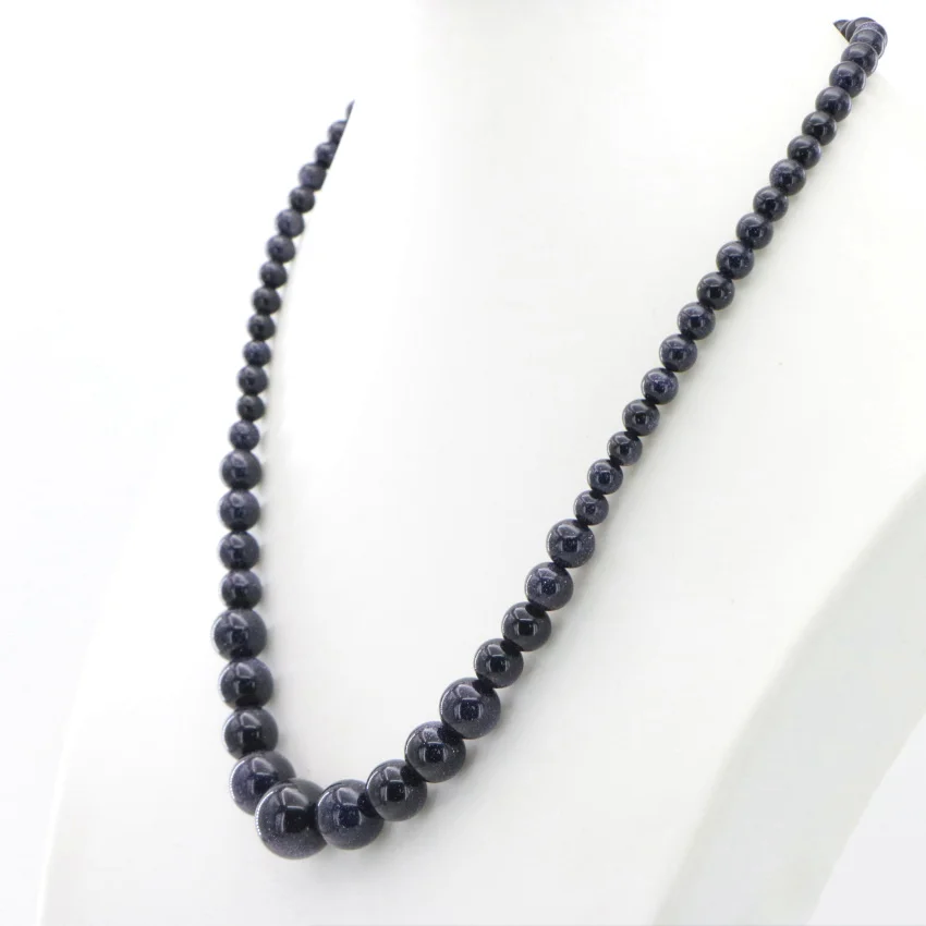 3 Natural Stone Blue Sand Beads Necklace Earring ear nail Fashion DIY Jasper Chalcedony (4)