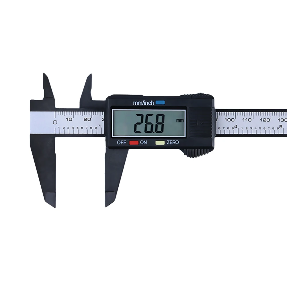 6 дюймов ЖК-дисплей цифровых электронных углеродного волокна штангенциркуль, микрометр, измерительный инструмент линейка цифровой суппорт 0-150 мм