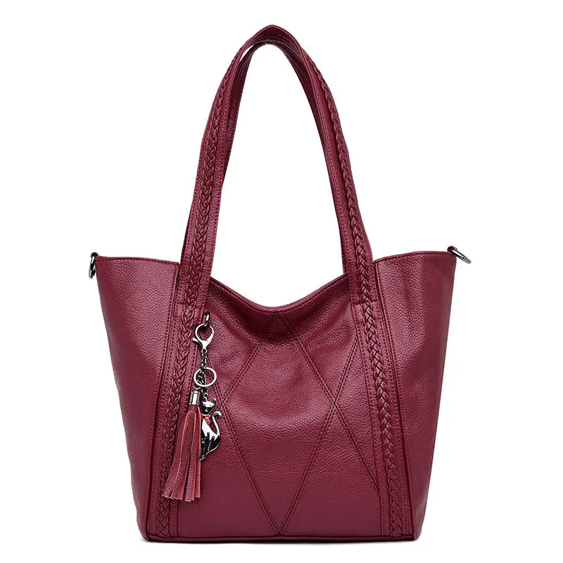 New Leather Tassel New Large Capacity Women Shoulder Bag Messenger Bag Handbag Famous Big Bag Designer Handbags High Quality Sac New Leather Tassel New Large Capacity Women Shoulder Bag Messenger Bag Handbag Famous Big Bag Designer Handbags High Quality Sac