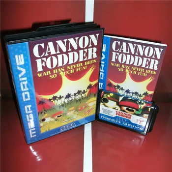 

Cannon Fodder EU Cover with box and manual For Sega Megadrive Genesis Video Game Console 16 bit card