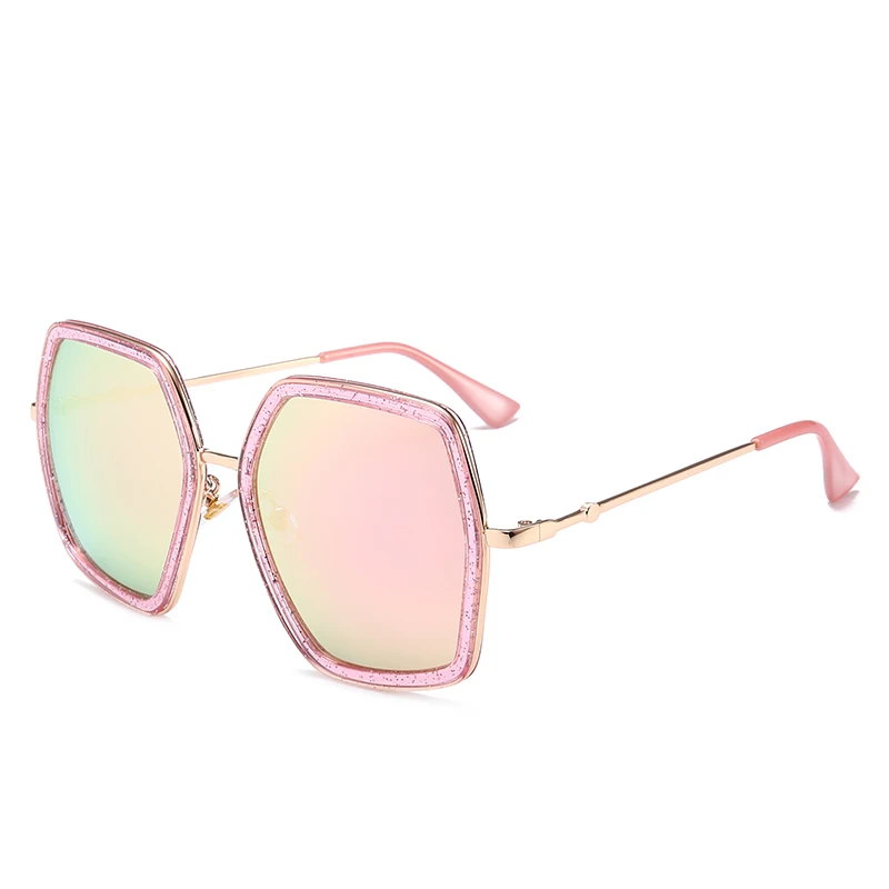 ARTORIGIN Модные женские солнцезащитные очки большого размера с шестигранной большой оправой, новинка, очки UV400, женские очки AT9103 - Цвет линз: Pink Pink