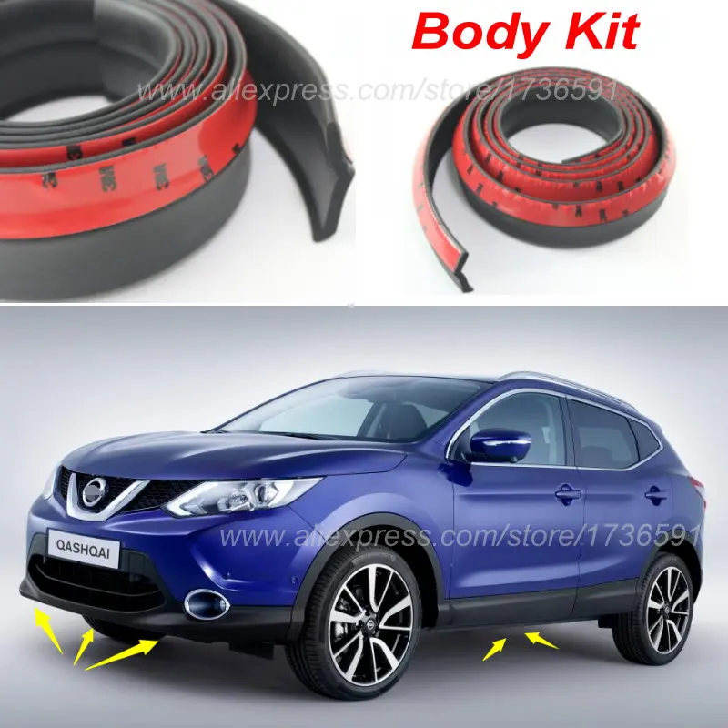 Bumper Lip Deflector Lábios para Nissan Qashqai, Dualis J10 J11, Saia