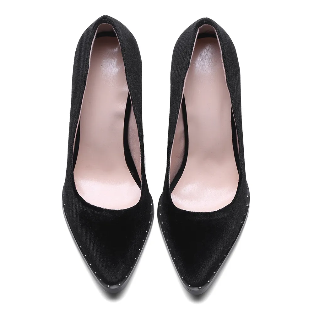 ASUMER black fashion spring autumn shoes woman pumps pointed toe shallow elegant thin heel women high heels shoes size 34-43