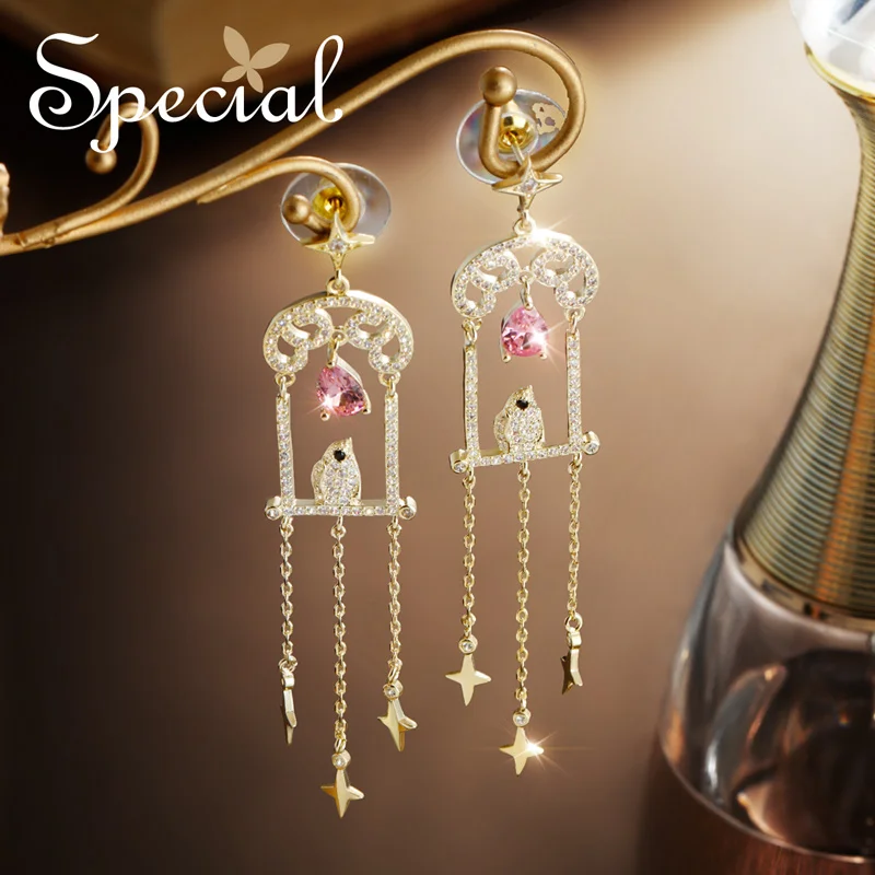

Special Europe and the United States s925 silver needle tassel ear decoration earrings against the skin of the 1001 night