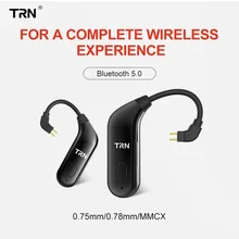 TRN BT20 Bluetooth V5.0 ушной крючок MMCX/2Pin разъем наушники Bluetooth адаптер для SE535 UE900 ZS10/AS10/BA10 TRN V80/V10/V20