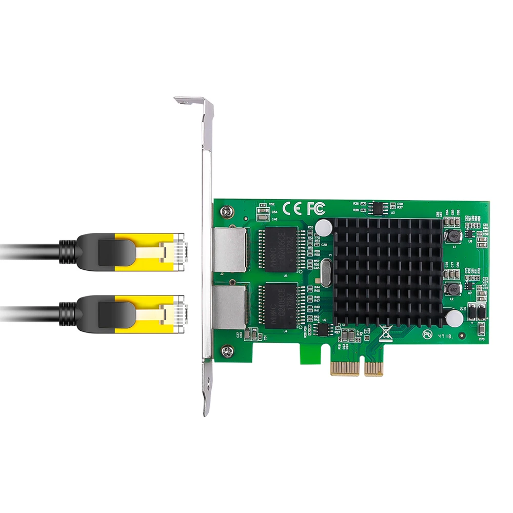 Kebidu для Intel82575 двухпортовый RJ45 порт NIC 10/100/1000 гигабитный PCI Express Pcie X1 сетевой