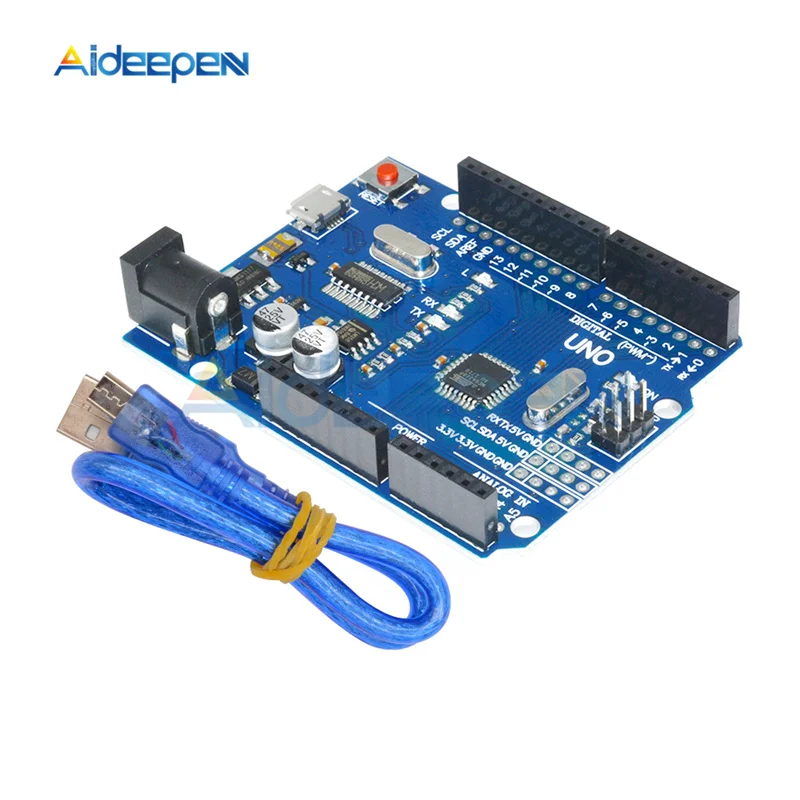 UNO R3 макетная плата ATMEGA328P-16AU CH340 CH340G Micro/Mini/type B USB с usb-кабелем для Arduino UNO R3